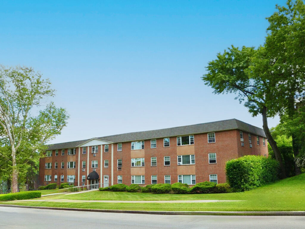 Walking Path of Brynfield Court Apartments in Philadelphia, PA.