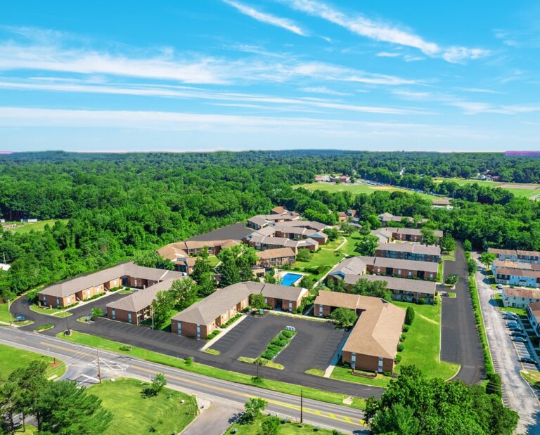 Aerial View of The Crossings at Glassboro Apartments