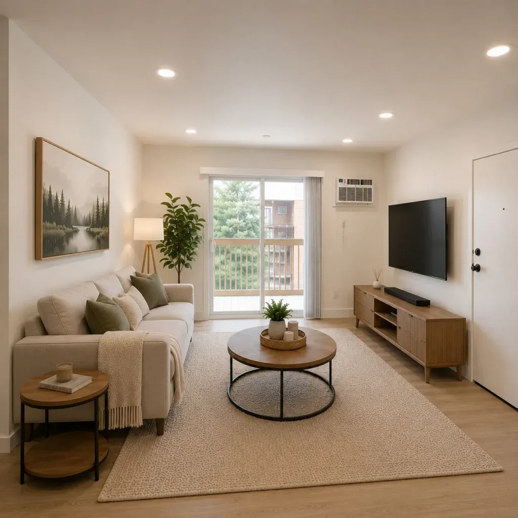 Southgate Gardens New Apartments Living Room Furnished