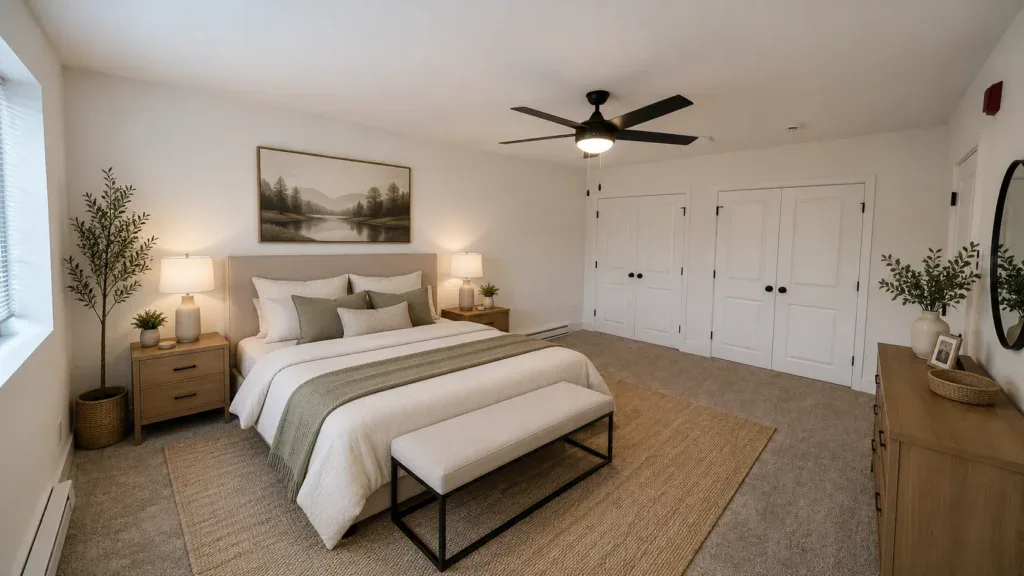 Southgate Gardens New Apartments Master Bedroom Furnished