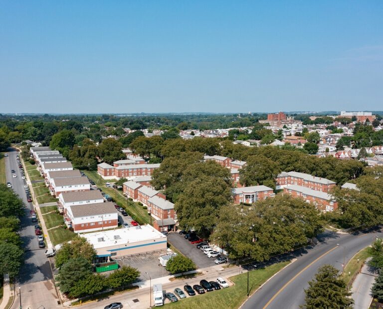 Aerial View of High Pointe Apartments in Allentown, PA